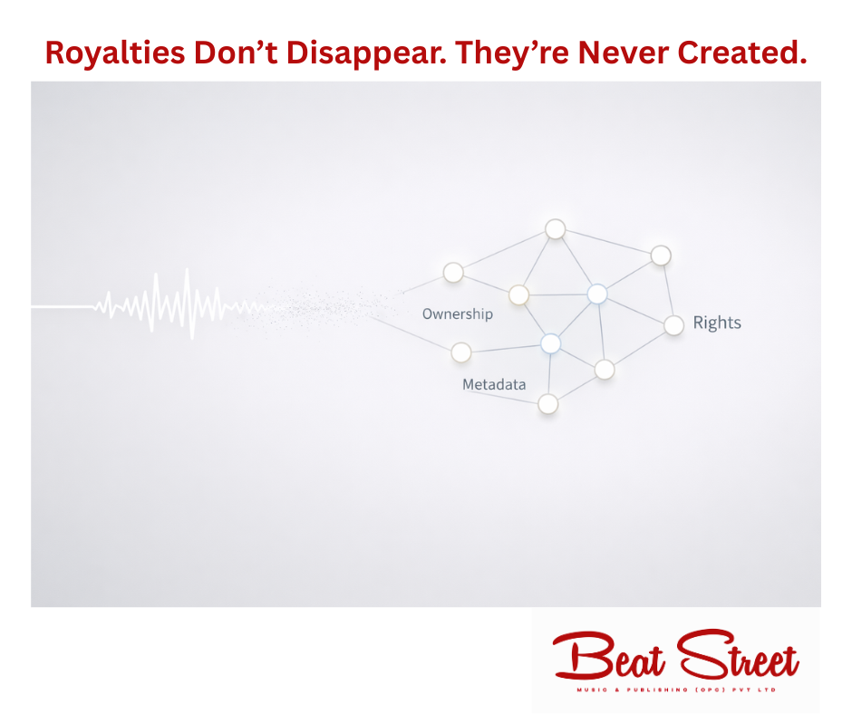 music royalties failing due to lack of recognition and incomplete ownership data
