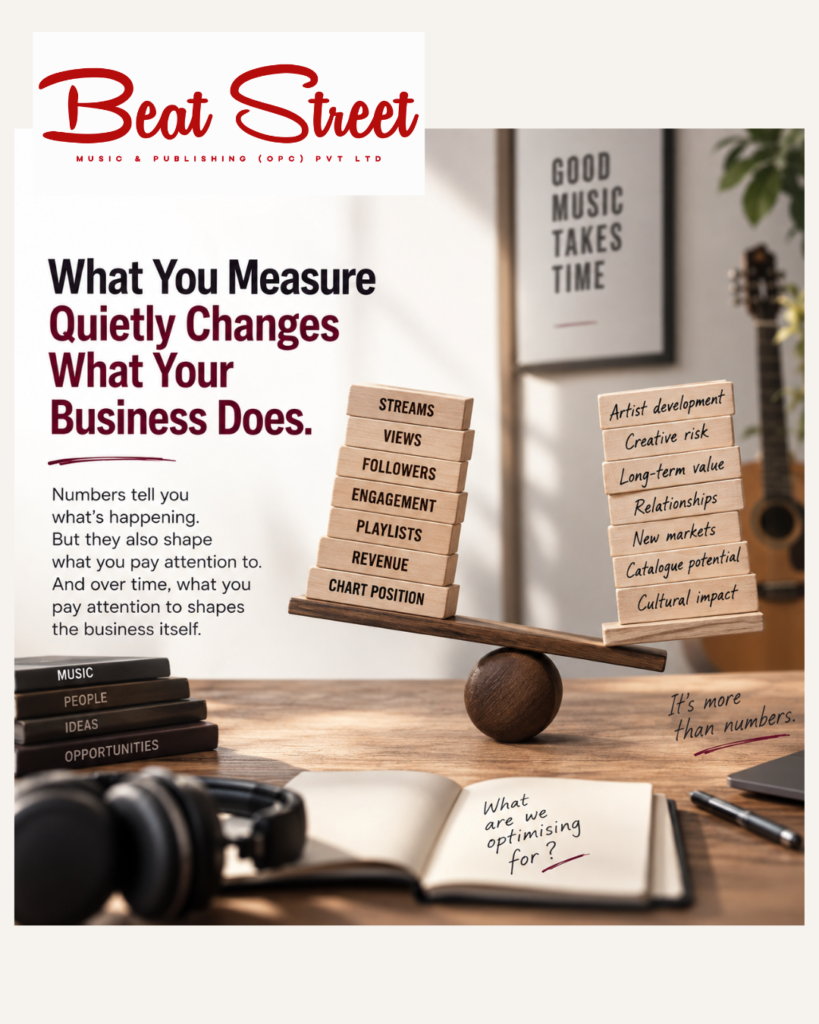 What You Measure Quietly Changes What Your Business Does – music business metrics and long-term value